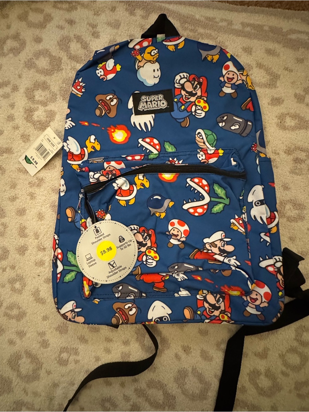 Nintendo Blue Super Mario Character Backpack